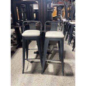 Lote anterior: Par de Taburetes Metálicos con Respaldo y Asiento Tapizado Delfino Álvarez