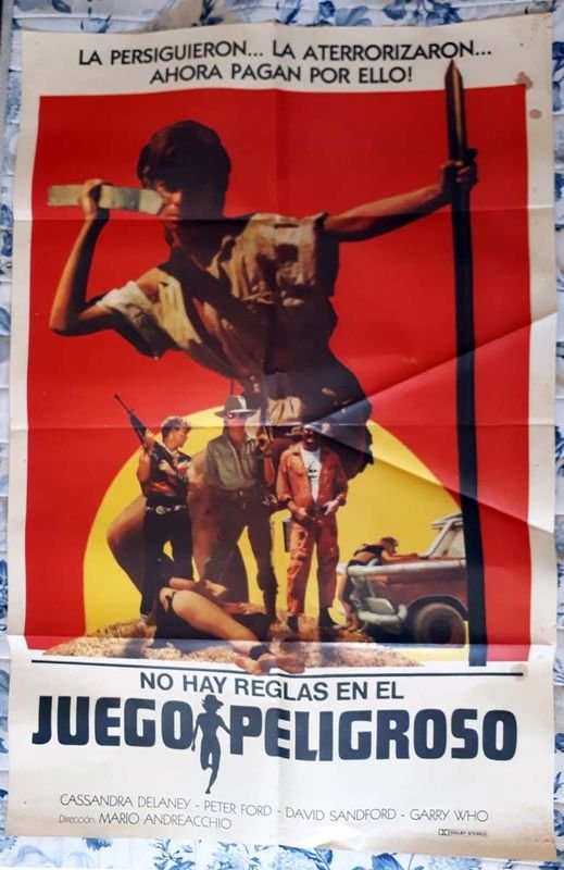 Poster Original "No hay reglas en el juego peligroso" (1986) - Cassandra Delaney