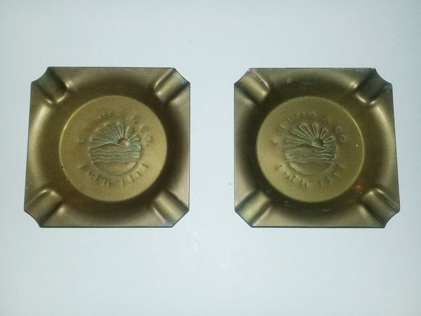 Ceniceros de bronce macizo antigüedad - imagen 2