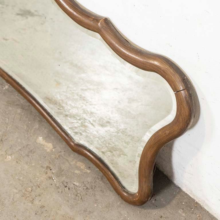 Espejo biselado estilo francés con marco de madera - imagen 2
