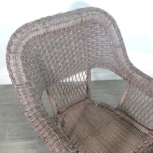 Juego de Patio Imitación Ratán: Mesa con Vidrio y Butaca - imagen 5