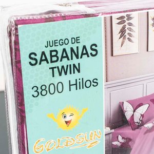 Juego de Sábanas Twin 3800 Hilos Marca GoldSun - imagen 2