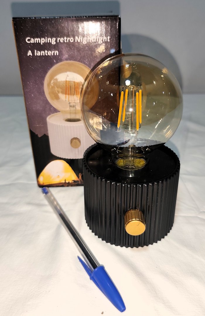 Lámpara LED Recargable Vintage con Dimmer, Nueva en Caja