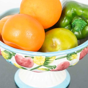 Frutero de Cerámica Decorado con Frutas en Relieve - imagen 2