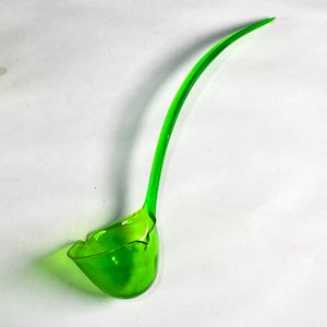 Ponchera de Vidrio Verde Iridescente con Cucharón y 10 Tazas - imagen 3