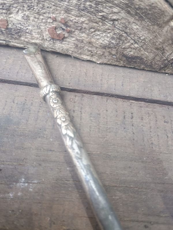 Bombilla para Mate de Plata con Detalles en Oro