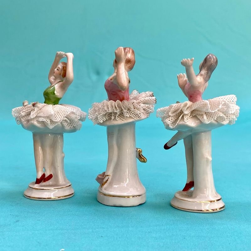 Tres antiguas bailarinas de porcelana para coleccionistas - imagen 3