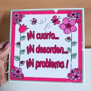 Lote de 2 Cuadros Decorativos Infantiles con Frases Divertidas - imagen 2