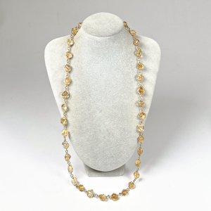 Collar Largo de Piedras Naturales Color Dorado - imagen 2
