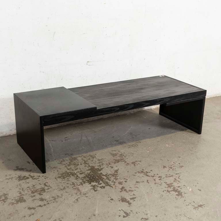 Mesa de Sala Rectangular Negra en Chapa y MDF Melamínico