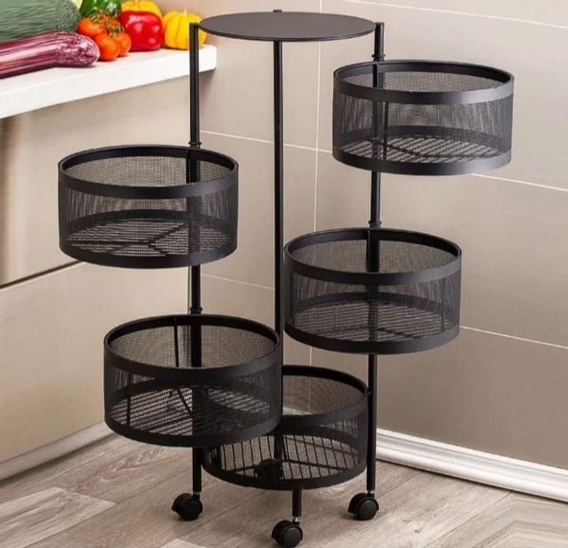 Organizador metálico giratorio de 5 estantes - imagen 2