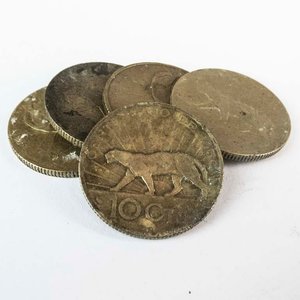 5 Monedas de Bronce Uruguayas de 100 Pesos (1930) - imagen 2