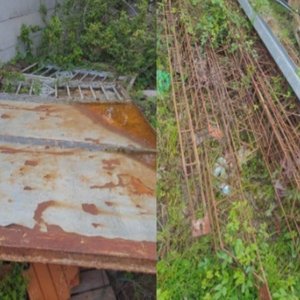 Lote siguiente: Dos Portones Metálicos y Estructuras de Hierro