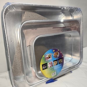 Set de 3 Asaderas Rectangulares Altas de Aluminio - imagen 3