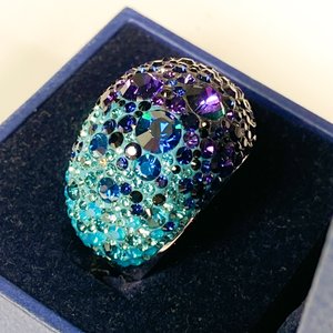 Anillo Swarovski con Cristales Multicolor y Caja Original - imagen 4