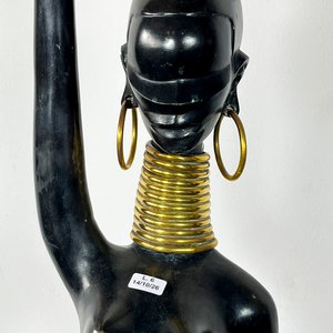 Escultura "Dama Africana" en Metal y Bronce por Karl Hagenauer (c. 1970) - imagen 3