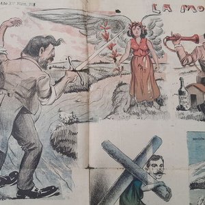 Periódico "La Mosca" de Octubre de 1905 - Prensa Satírica Uruguaya - imagen 1