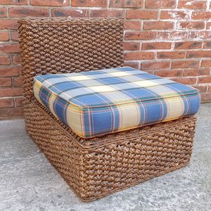 Sillón Tejido en Cardo Trenzado con Almohadón - imagen 1
