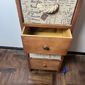 Mueble Organizador de Madera con Cajones de Tela y Madera - imagen 2