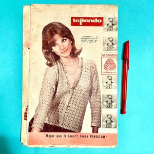 Revista "Tejiendo". Publicidad lanas Pinocho. - imagen 2