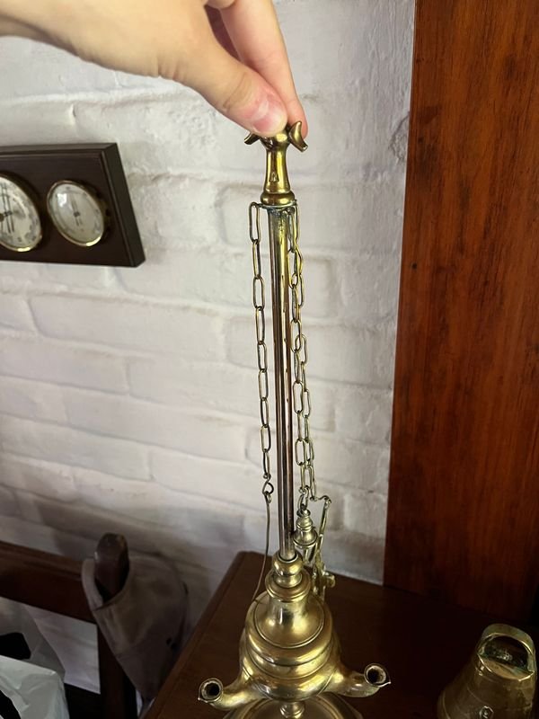Lámpara de aceite en bronce - Artículo de colección - imagen 3