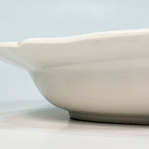 Copetinero de Porcelana Meissen Blanco con Flores Azules - Diámetro 31 cm - imagen 2