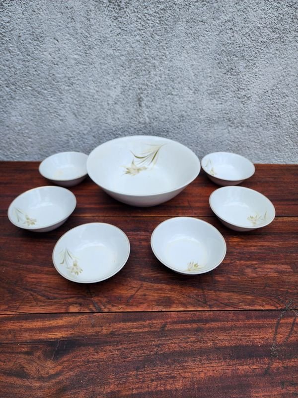 Juego de 7 Piezas de Porcelana Olmos con Diseño Floral