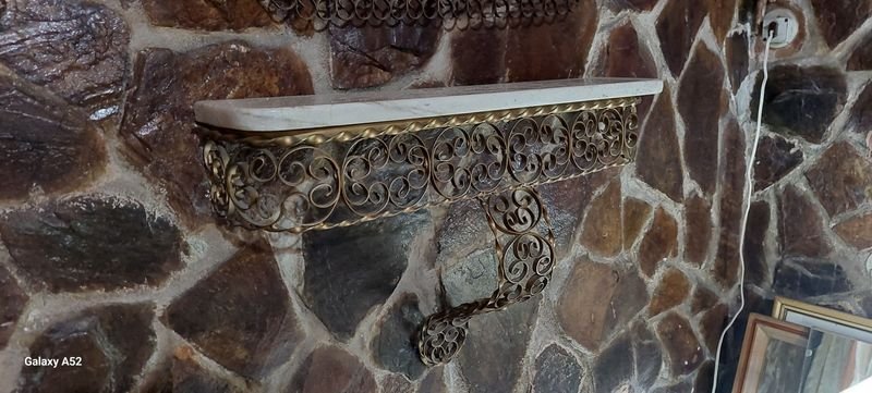 Dressoir en bronce con espejo y consola de excelente estado - imagen 5