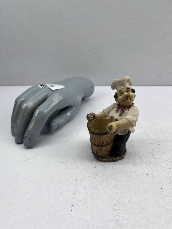 Porta Escarbadientes Figura Cocinero con Balde