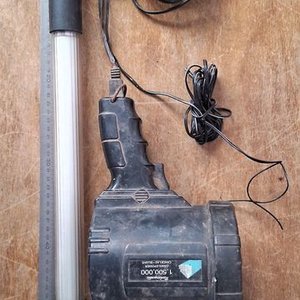 Lote de 2 Linternas Antiguas con Cable y Medidor - imagen 2