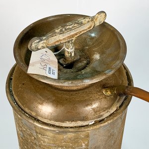 Sulfatadora Antigua de Chapa Plateada con Manguera y Puntero - imagen 2