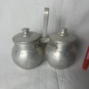 Yerbero y Azucarero Doble de Aluminio con Tapa y Asa - imagen 3