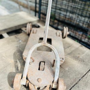 Lote de 2 Carros de Carga en Hierro y Madera - imagen 2