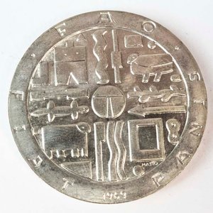 Moneda de Plata Uruguaya 1000 Pesos FAO 1969 - 25 Grs - imagen 1