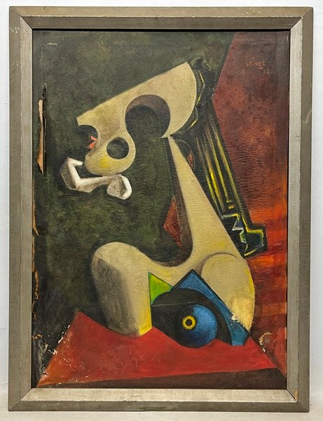 Lote anterior: Carlos Alberto Senez "Sin título" - Pintura sobre tela en mal estado