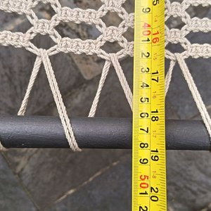 Silla Reposera Plegable Artesanal con Tejido Macramé - imagen 6
