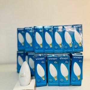 Lote x34 Lámparas Incandescentes Vivion Vela Luz Blanca 40W - imagen 2