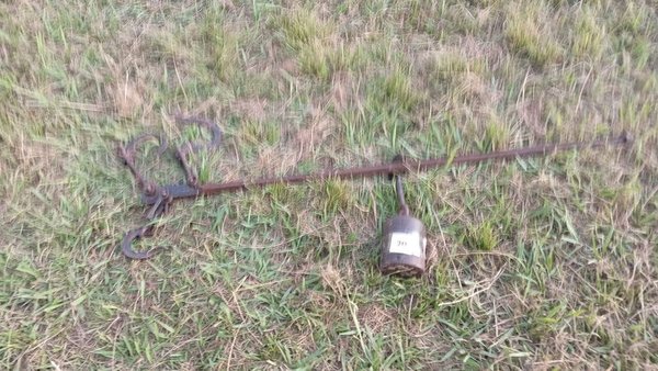 Báscula de metal con cadena y gancho - imagen 3
