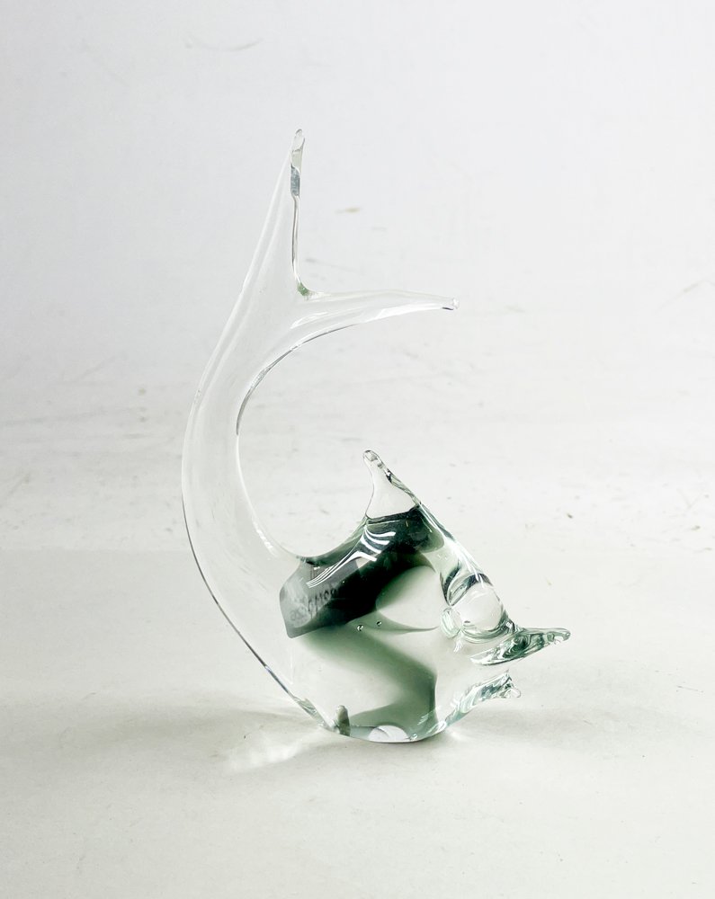 Figura de Cristal Murano Hialino Estilo Pez