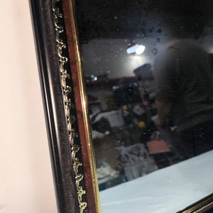 Espejo Rectangular de Pared con Marco Negro y Dorado - imagen 3