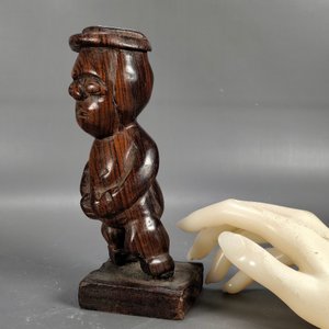 Lote de 3 Tallas de Madera con Figuras Humanas - imagen 12