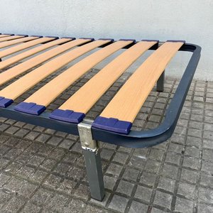 Base de Cama de 1 Plaza con Estructura de Hierro y Patas Desmontables - imagen 5