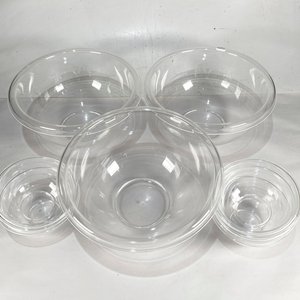 Set de 8 Ensaladeras y Bowls Transparentes de PVC - imagen 2