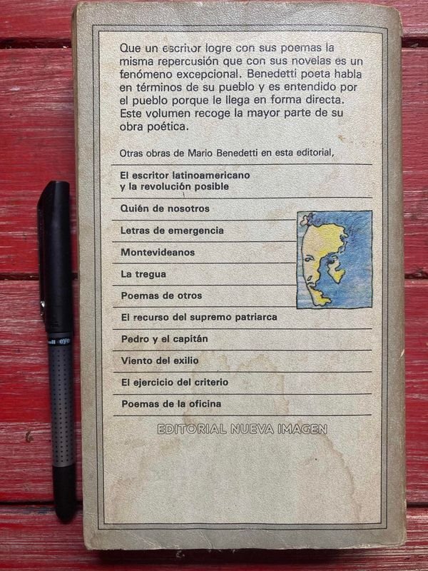 Libro de Mario Benedetti Inventario con lápiz y letra manuscrita - imagen 3