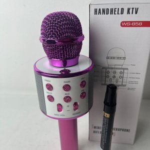 Micrófono Portátil KTV Inalámbrico WS-858 Rosa - imagen 5