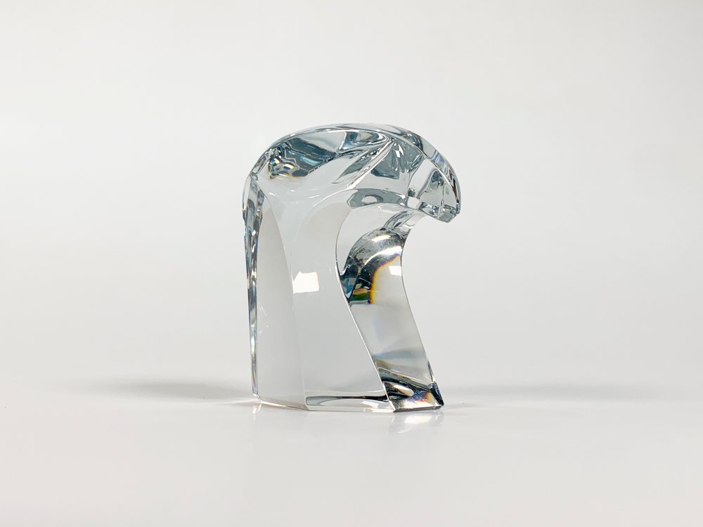 Pisapapeles de Cristal Tallado Forma de Cabeza de Águila