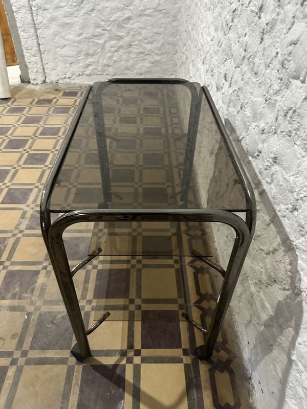 Mesa auxiliar de vidrio con rueda - imagen 7