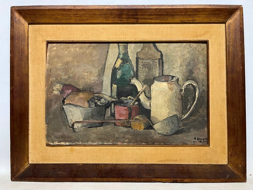 Lote anterior: Pintura de M. Silveira: Bodegon, un cuadro de arte en cartón