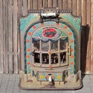 Antigua Estufa a Leña Francesa de Hierro Fundido "Le Chaboche" - imagen 1