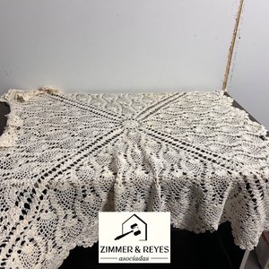 Mantel de Crochet Vintage Blanco - imagen 4